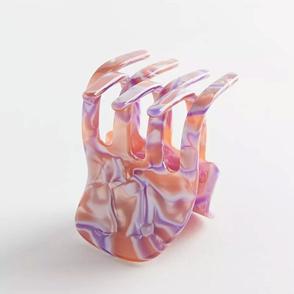 Chunks Jumbo Claw Clip for thick hair, pink purple marble, Curly Hair, Large - Picture 1 of 6